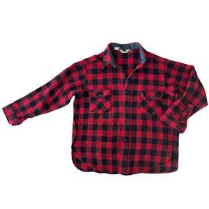Vintage L.L. Bean Plaid Buffalo check Flannel Lumberjack shirt size large